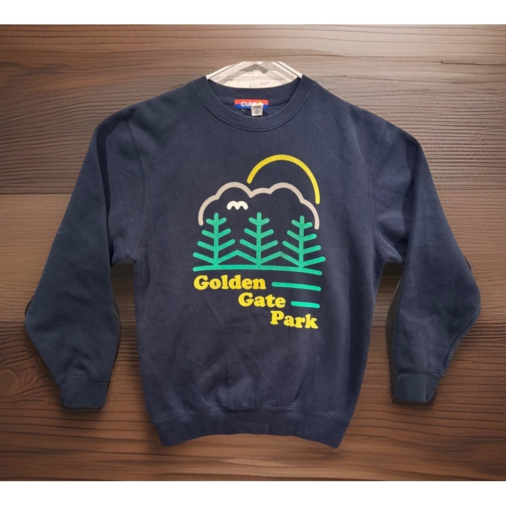 CULK Crewneck Sweater Sz S Fleece Golden Gate Park Graphic Pullover Sweatshirt